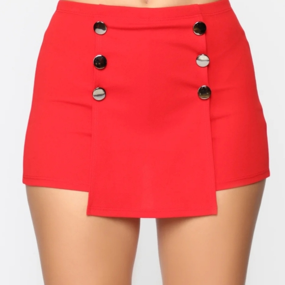 Fashion Nova Shorts Fashion Nova Red Are You Ready For It Front